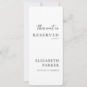 Gereserveerde Zitplaatsen Trouwceremonie Moderne S Kaart (Voorkant)