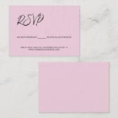 Gereserveerde zitplaatsen voor u roze sjabloon bud (Voorkant / Achterkant)