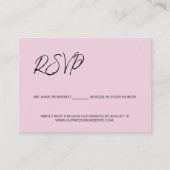 Gereserveerde zitplaatsen voor u roze sjabloon bud (Voorkant)