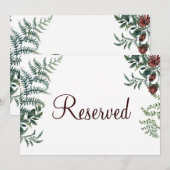 Gereseveerd bord kaart (Voorkant / Achterkant)