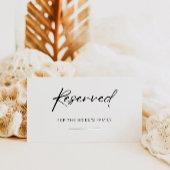 Gereseveerd bord, minimalistisch gereserveerd bord informatiekaartje