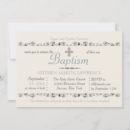 Gerespecteerde Sacrament Religieuze Uitnodiging (b (Voorkant)