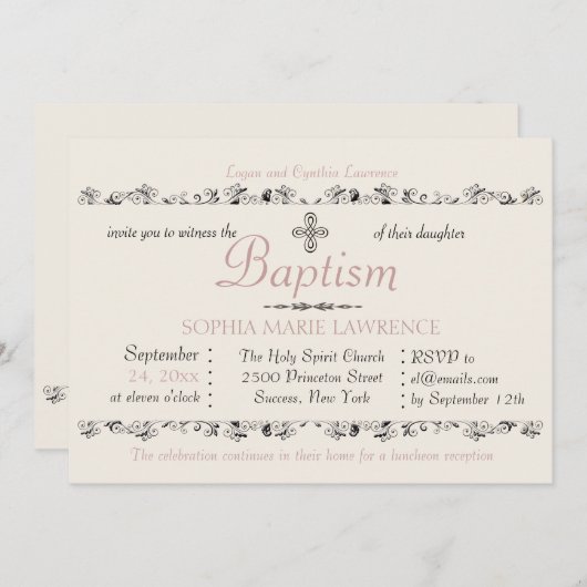 Gerespecteerde Sacrament Religieuze Uitnodiging (R (Voorkant / Achterkant)