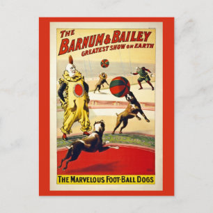 Gerestaureerd, Barnum en Bailey, honden, football Briefkaart