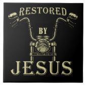 Gerestaureerd door Jesus Christelijke Mannen Motor Tegeltje (Voorkant)