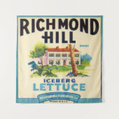 Gerestaureerd Richmond Hill Lettuce Crate Label Wandkleed (Voorkant)