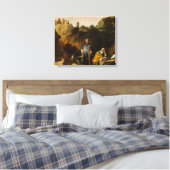 Gerestaureerde klassieke schilderkunst: Elia & de Canvas Afdruk (Insitu (Slaapkamer))