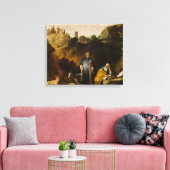 Gerestaureerde klassieke schilderkunst: Elia & de Canvas Afdruk (Insitu (Woonkamer))