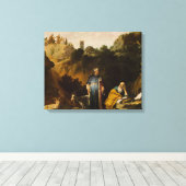 Gerestaureerde klassieke schilderkunst: Elia & de Canvas Afdruk (Insitu (Houten vloer))