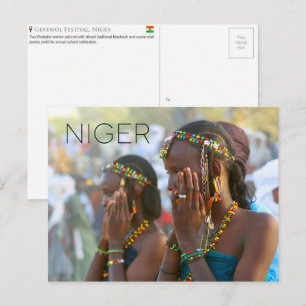 Gerewol Festival, Niger Reisansichtkaart Briefkaart