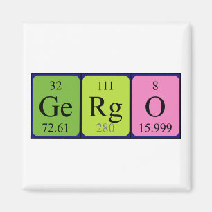 Gergö periodieke tabelnaam magnet