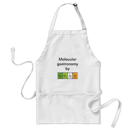 Gerhard Periodtable name apron Standaard Schort (Voorkant)