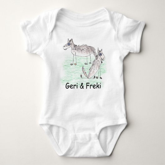 Geri & Freki Baby Bodysuit (Voorkant)