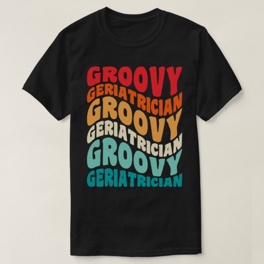 Geriater  Retro 60s 70s 80s Vibes T-shirt (Design voorkant)