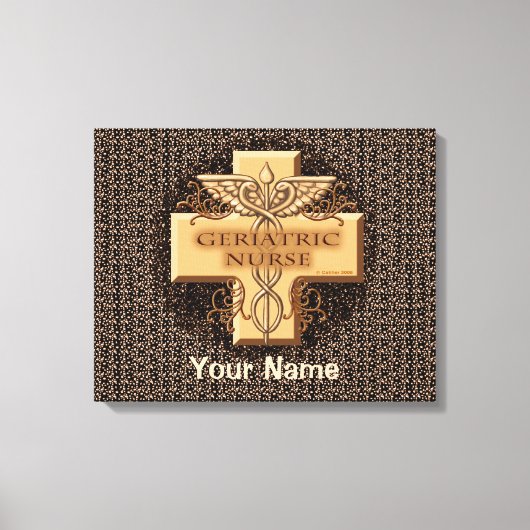 Geriatric Nurse Caduceus Canvas Print (Voorkant)