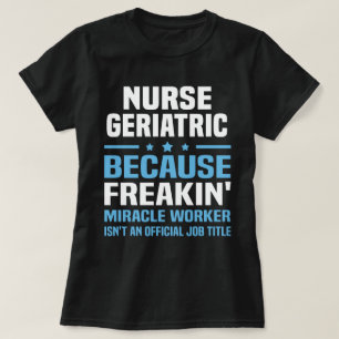Geriatrische verpleegster t-shirt