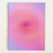 Geribbeld glas сkleurrijk grijs roze verloop planner (Voorkant)