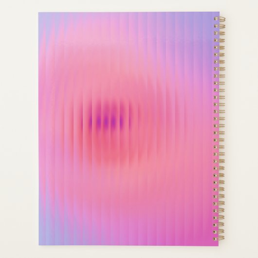 Geribbeld glas сkleurrijk grijs roze verloop planner (Achterkant)