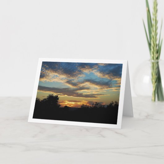 Geribbelde hemel landschap kaart (Voorkant)