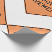 Geribbelde Verhardings Wegmarkering Inpakpapier (Hoek)