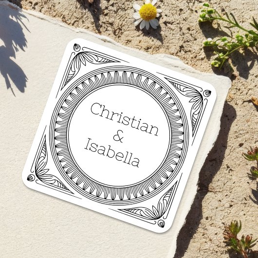 Geribde frame labels met namen van stellen - op ma