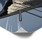 Gericht autocoureur poster (Hoek)