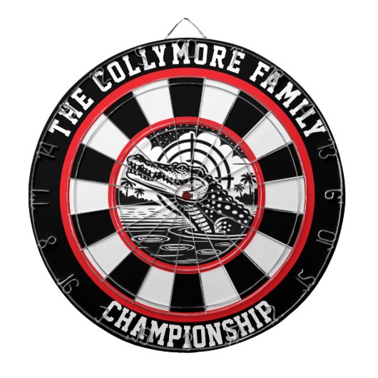 Gericht Crocodile Lake ontwerp Dartbord (Voorkant)