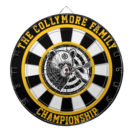 Gericht Grizzly Beer artwork Dartbord (Voorkant)