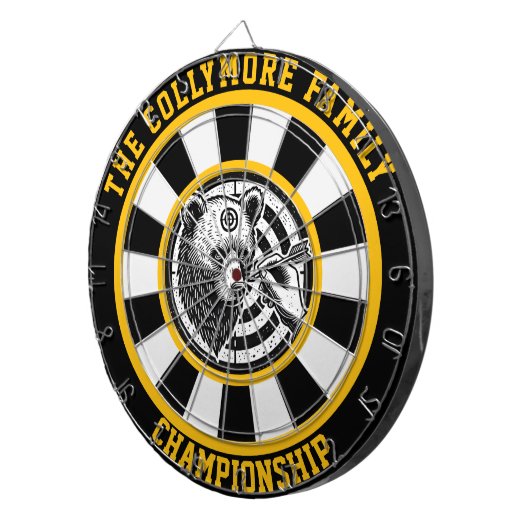 Gericht Grizzly Beer artwork Dartbord (Voorkant Rechts)