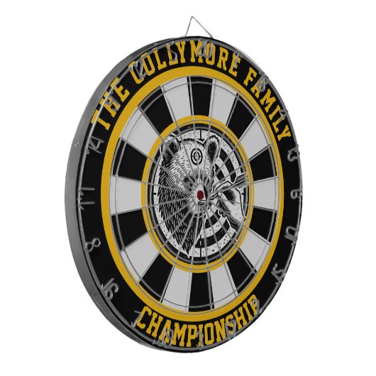 Gericht Grizzly Beer artwork Dartbord (Voorkant Links)