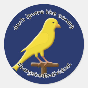 Gericht individueel bewustzijn Canary Blue Sticker