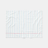 GERICHT LINED PAPER BLANKET FLEECE DEKEN (Voorkant (Horizontaal))