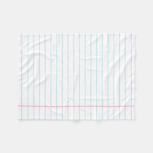 GERICHT LINED PAPER BLANKET FLEECE DEKEN (Voorkant (Horizontaal))