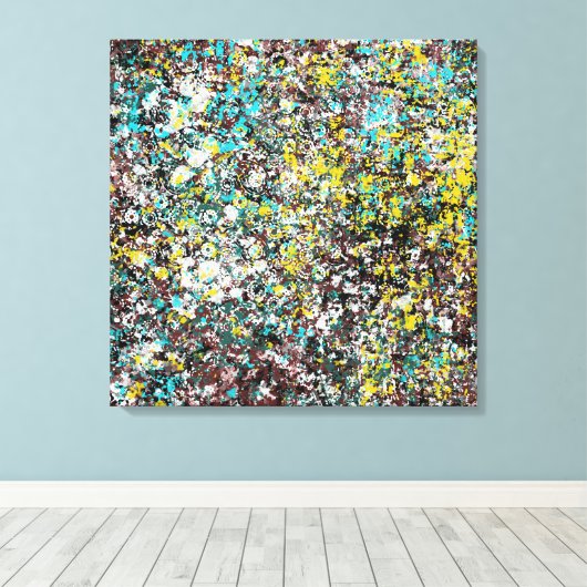 Gericht op Abstracte Kunst Design Liefhebber Canvas Afdruk (Insitu (Houten vloer))