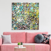 Gericht op Abstracte Kunst Design Liefhebber Canvas Afdruk (Insitu (Woonkamer))