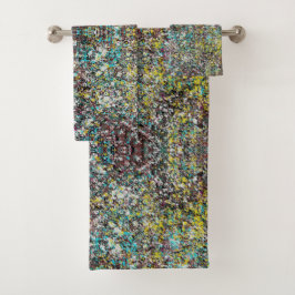 Gericht op Abstracte Kunst Ontwerp Liefhebber Bad Handdoek