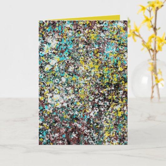 Gericht op Abstracte Kunst Ontwerp Liefhebber Kaart (Gele Bloem)