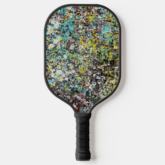 Gericht op Abstracte Kunst Ontwerp Liefhebber Pickleball Paddle (Voorkant)