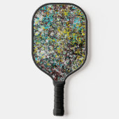 Gericht op Abstracte Kunst Ontwerp Liefhebber Pickleball Paddle (Achterkant)