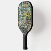 Gericht op Abstracte Kunst Ontwerp Liefhebber Pickleball Paddle (Links)