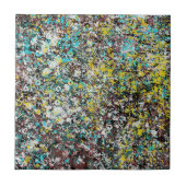 Gericht op abstracte kunst ontwerp liefhebber tegeltje (Voorkant)