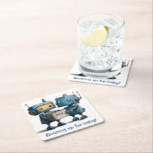 Gericht op Baby – Robot Baby shower Kartonnen Onderzetters (Insitu)