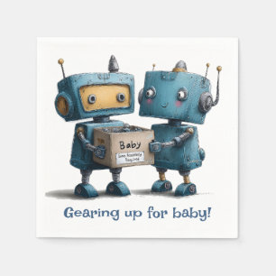 Gericht op Baby – Robot Baby shower Servet