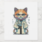 Gericht op CAT-lab Wijn Etiket (Enkel label)