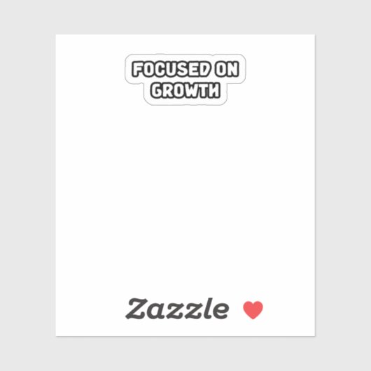 Gericht op groei mindset persoonlijke ontwikkeling sticker (Vel)