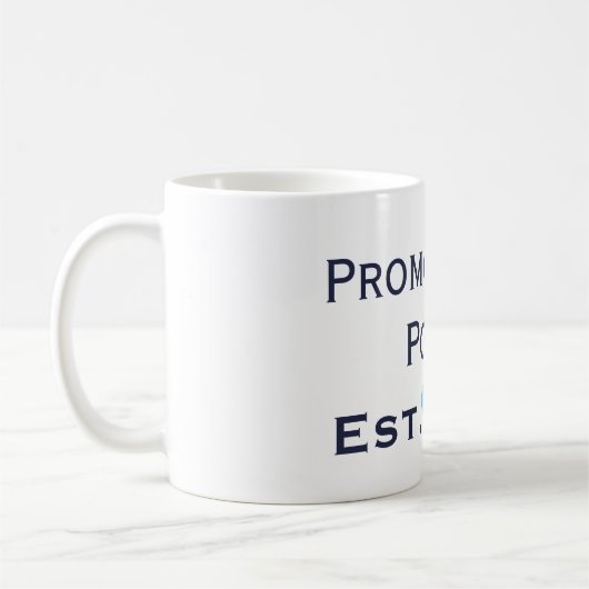 Gericht op papaverzee en Heldere blauwe Mok (Links)