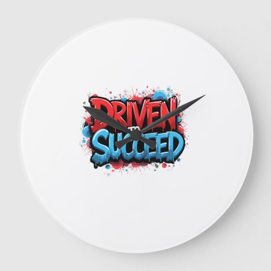 Gericht op succes – Graffiti Car Enthusiast Grote Klok (Voorkant)