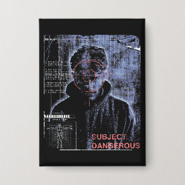 Gericht - Techno-Brutalist Streetwear Design Button