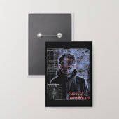 Gericht - Techno-Brutalist Streetwear Design Button (Voorkant / Achterkant)