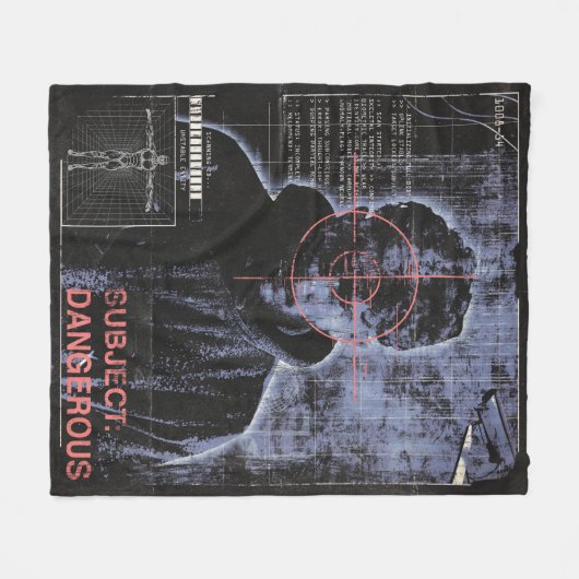 Gericht - Techno-Brutalist Streetwear Design Fleece Deken (Voorkant (Horizontaal))